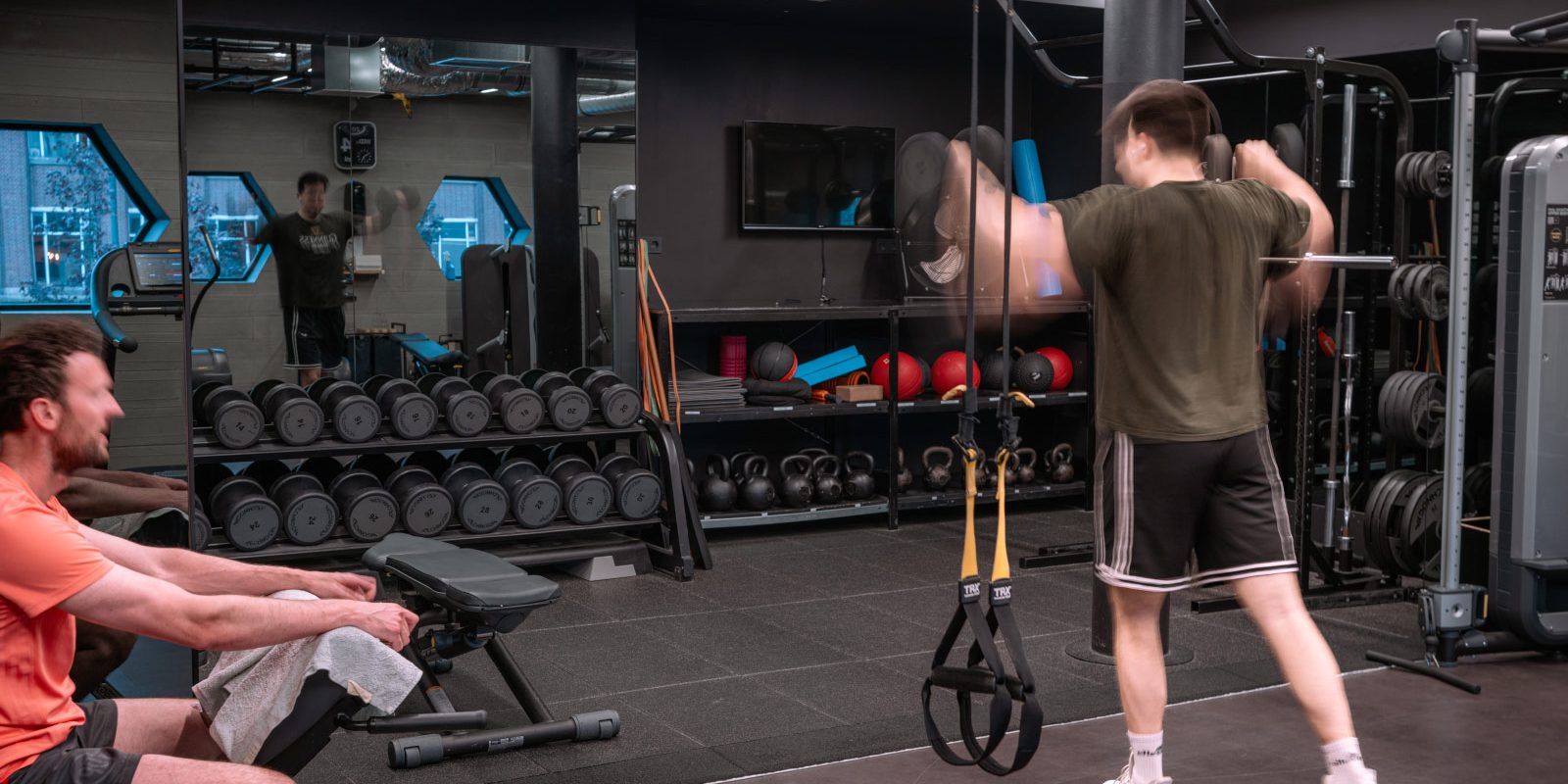 fitness De Gym in de A'DAM Toren Amsterdam, gratis toegankelijk voor members van de coworking space A'DAM&Co.work